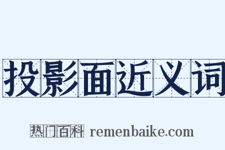 投影面近义词是什么意思的图片